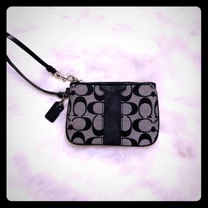NWOT Black Coach Wristlet